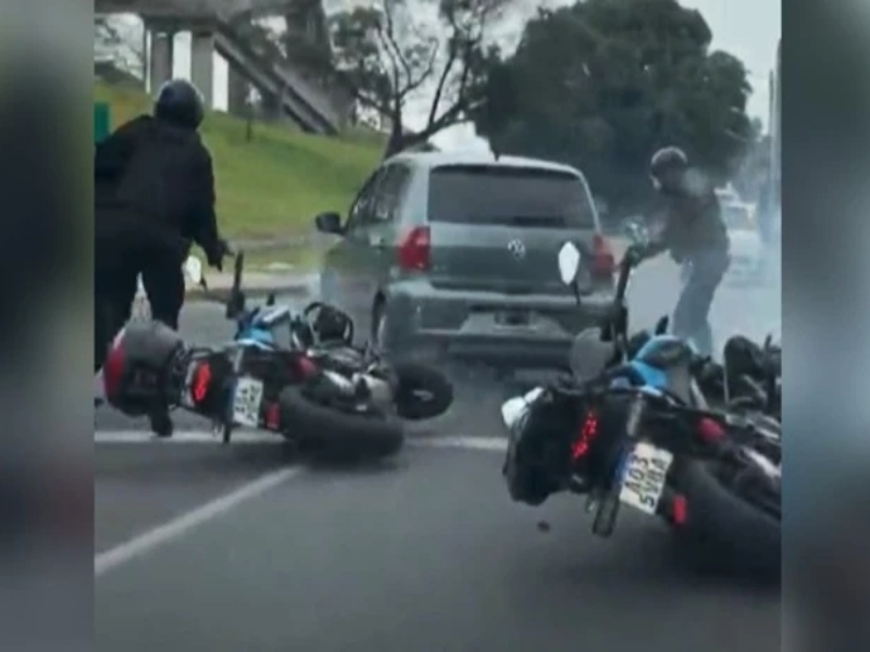 Tiros, fuga y cinco policías en moto atropellados en plena General Paz