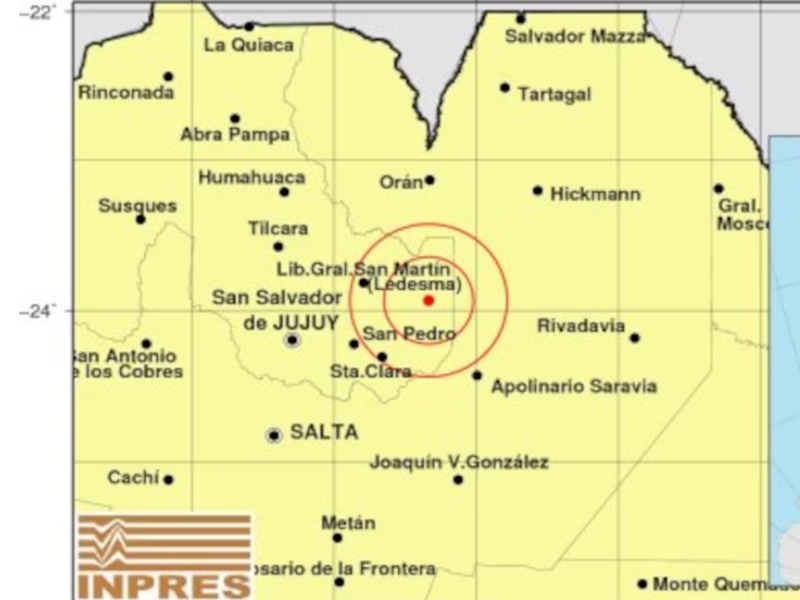 Fuerte sismo en el norte: tuvo epicentro en Jujuy y también se sintió en Salta