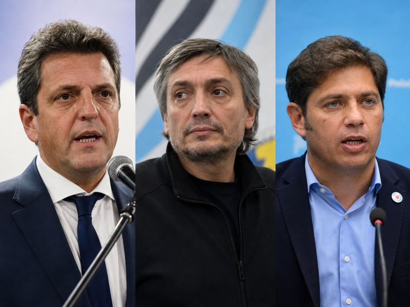 Kicillof, Massa y Máximo Kirchner se reunieron para intentar sostener las PASO